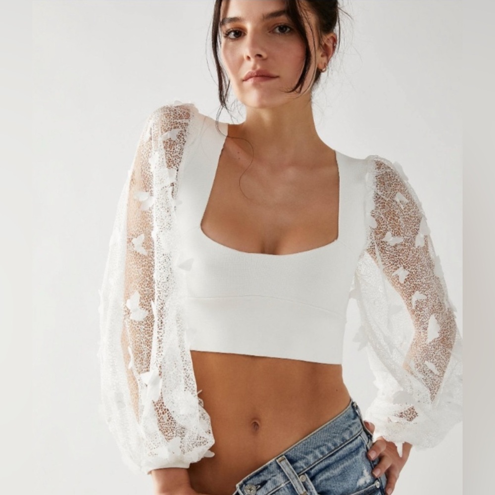 Free People Butterfly Crop Top L